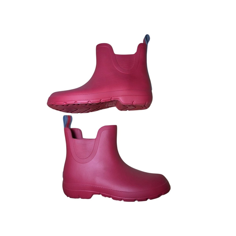 Totes Everywhere Chelsea Red Ankle Rain Boots Womens 8